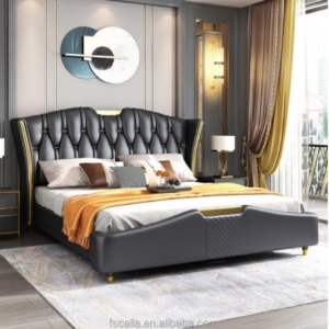 italian chesterfield wingback headboard bed