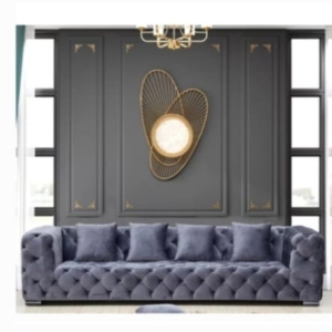 modern velvet chesterfield armchair