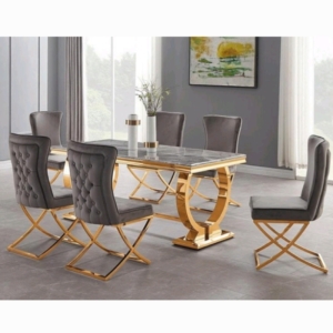 marble stone rectangle dining table