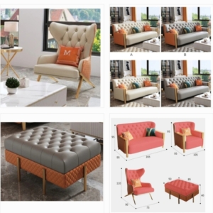 luxury leather chesterfield armchair sofa