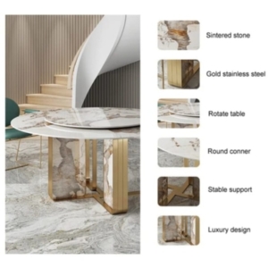 luxury golden round turntable