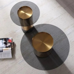 centre table italian gold stainless steel tempered glass