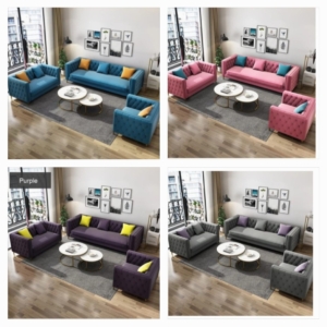 modern velvet chesterfield armchair sofa