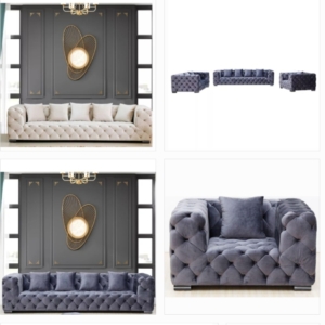 luxury chesterfield tufted buttoned seat armchair velvet sofa