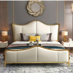 leather bed antalya italian gold stainless steel framed bed