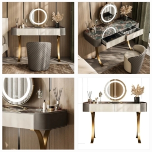 luxury italian marble stone dressing table set dressing tool
