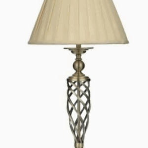 luxury antique classic brass gold spiral metal table lamp